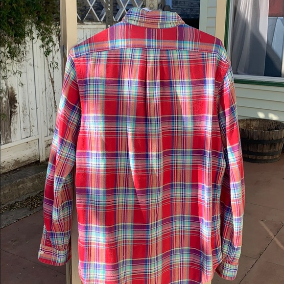 Polo Ralph Lauren Plaid Button up -Medium- Red - Picture 3 of 5